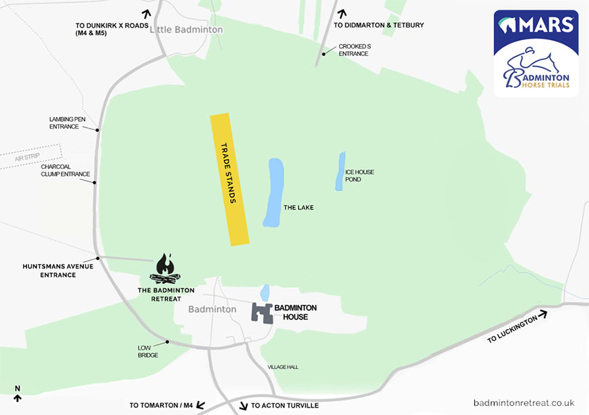 Badminton Retreat map location 
